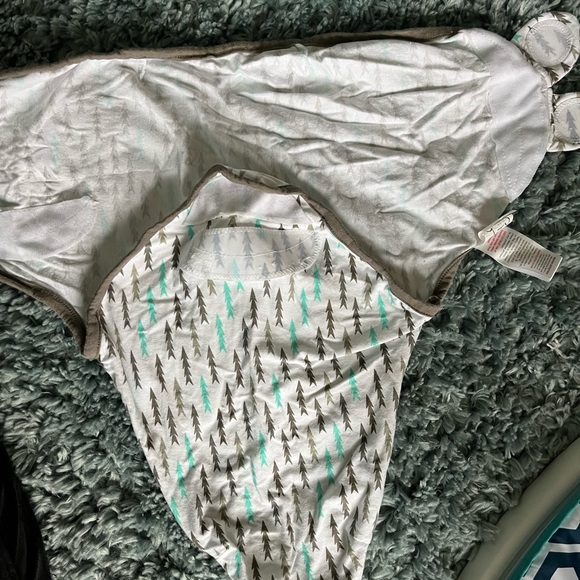 Blue and Gray New Baby Swaddles - Picture 3 of 9